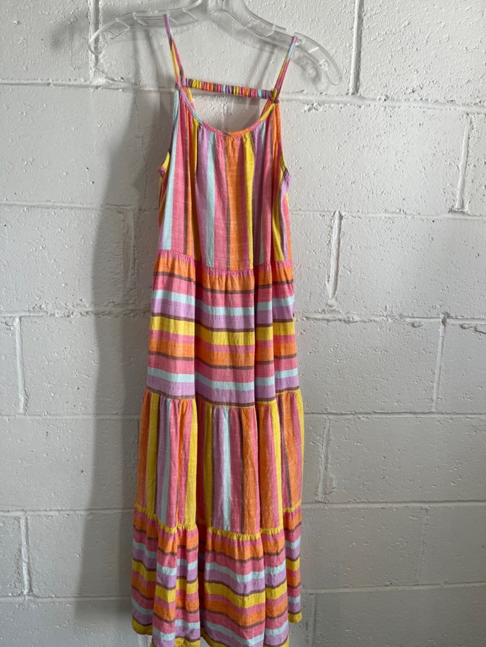 Cat & Jack Striped Tiered Sundress - Linen Blend